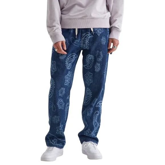 BDG Urban Outfitters Men's Carpenter Pull-On Jean Medium Wash Paisley Size S