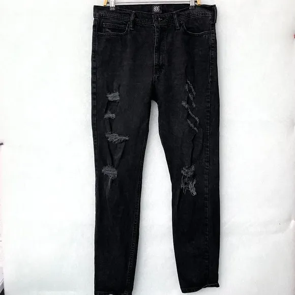 BDG Urban Outfitters Men's Black Jeans Distressed Skinny size 38 x 32