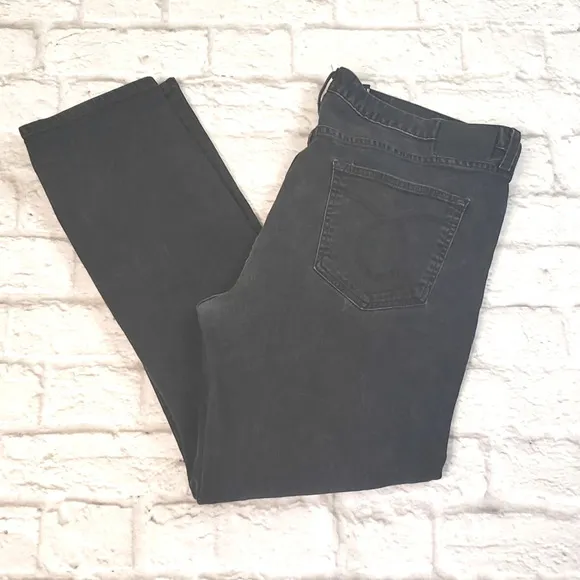 Big Star Division Straight Leg Black Jeans 42R