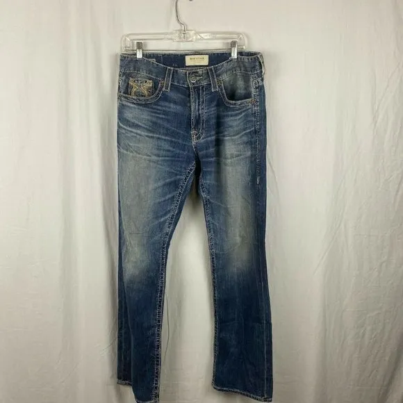 Big Star Men's Voyager Straight Light Blue Jeans