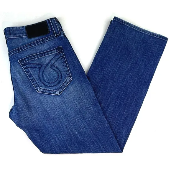 Big Star Buckle Mens Eastman 32R Relaxed Straight Denim Blue Jeans  32 x 31