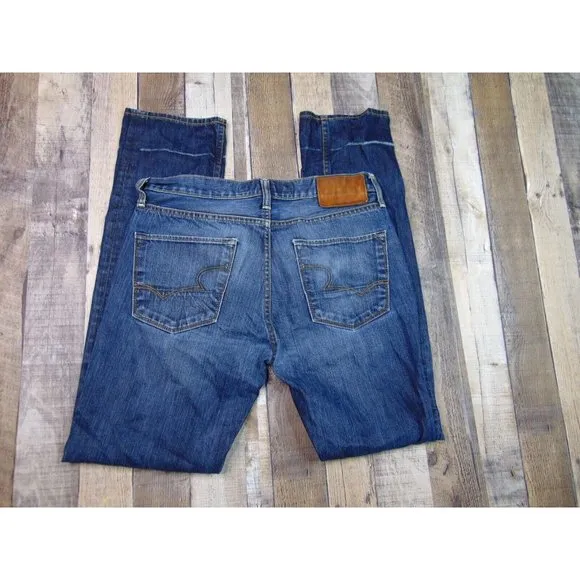 Big Star Men 32 x 32 Super Slim Blue Jeans Dark Archetype Denim Cotton Buckle