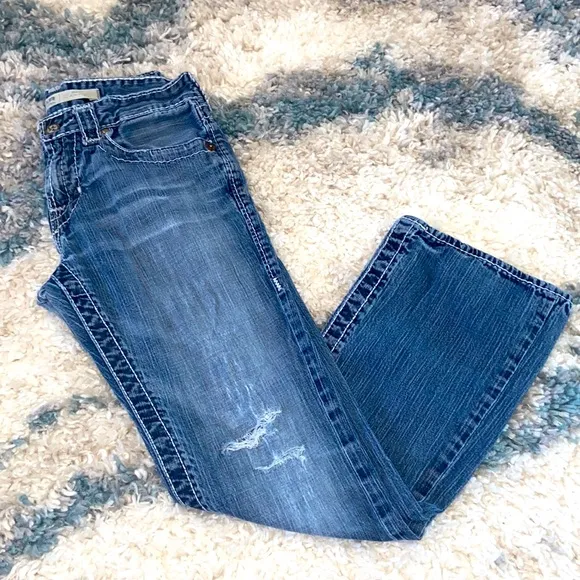 BIG STAR Vintage Orion Slim Boot Jean ~ Distressed Light Wash
