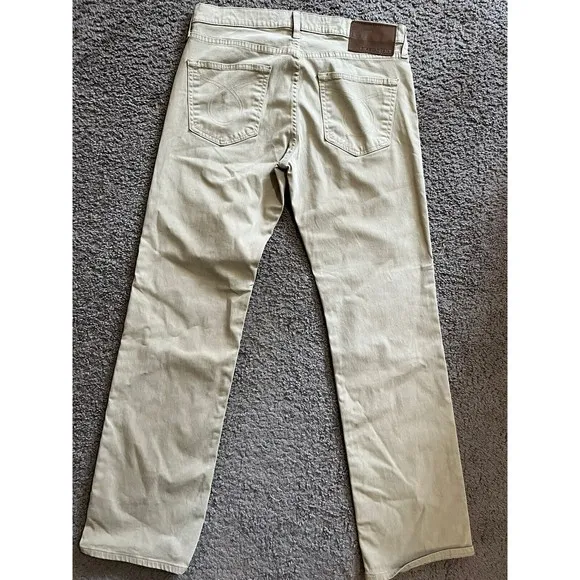 Big Star Beige Jeans. Union Regular Straight 31R Beige Khaki Pants Logo Men