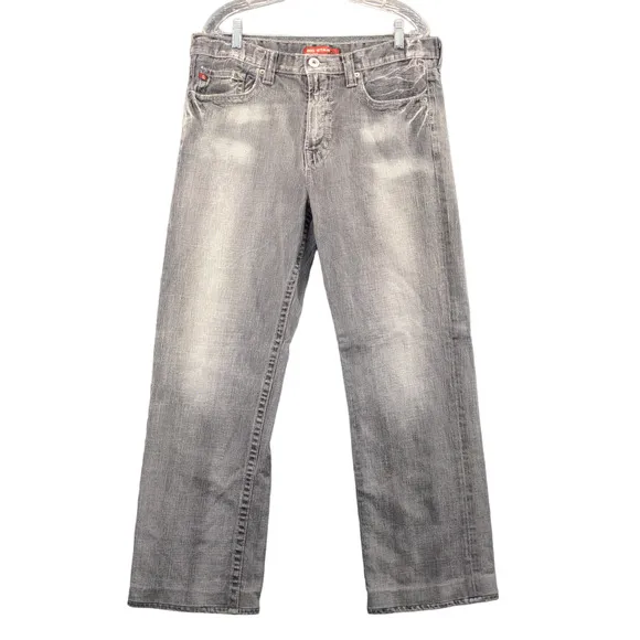 BIG STAR Eastman Easy Straight Jeans Mens Size 36 Gray 5-Pocket Charcoal Wash