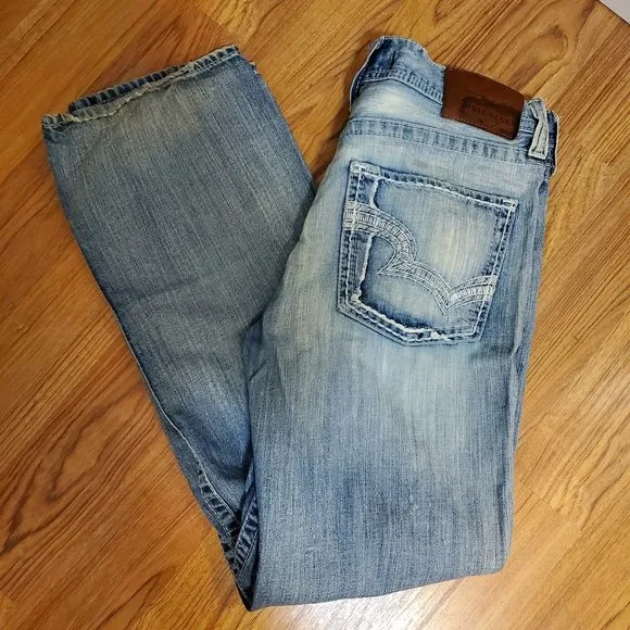 Mens Big Star Voyager Straight Jeans Relaxed Size 36R 38x32 #M15 Buckle light