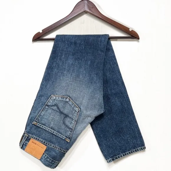 Big Star Mens Distressed Medium Wash Slim Straight Leg Jeans 29x33