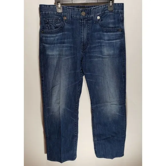Mens Big Star Eastman Relaxed Straight Denim Blue Jeans Size 34S