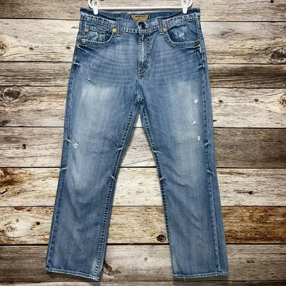 Big Star Mens Pioneer Bootcut Jeans Mens Sz 38R Light Wash 38x32 Selvedge Denim