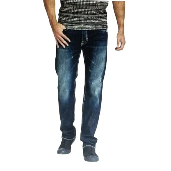 Big Star 1974 Union Men's Regular Straight Jeans Dark Wash   Waist:  33