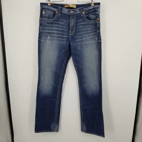 Big Star Pioneer Regular Boot Cut Men's Denim Jeans Size 38 Long