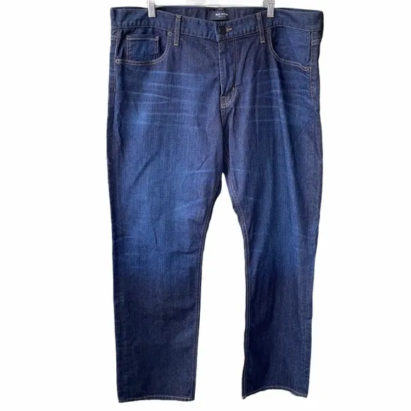 BIG STAR Nova Straight Leg Bootcut Jeans Mens 40 Short Union Comfort Dark Wash