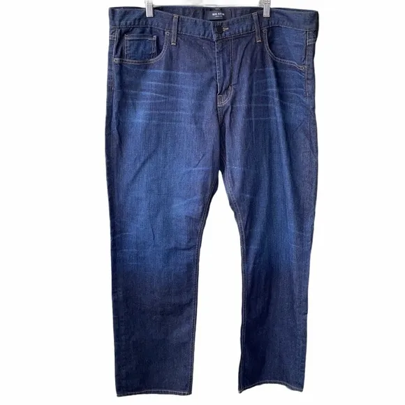 BIG STAR Nova Straight Leg Bootcut Jeans Mens 40 Short Union Comfort Dark Wash