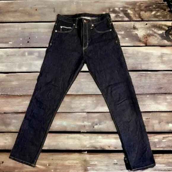 BILLIAM Handcrafted Designer Men's Heavy Dark Jeans Straight Leg Sz 30 x 30 NEW