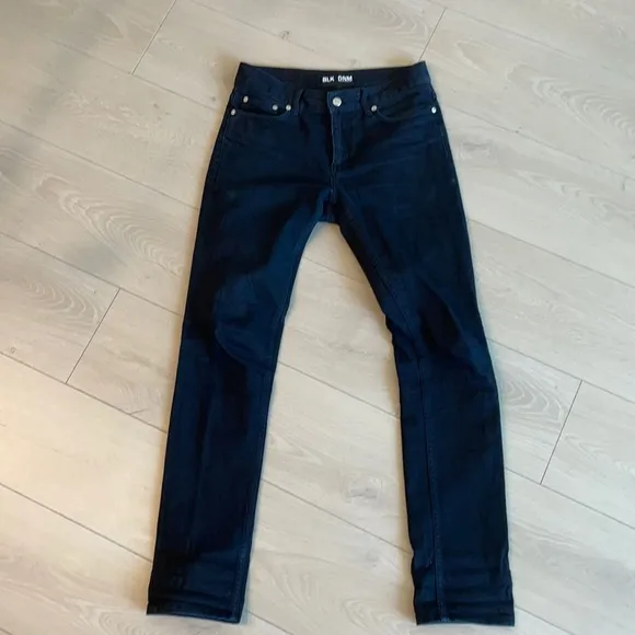 BLK DNM dark navy nearly black jeans