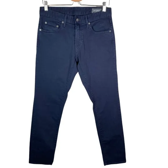 Bonobos Men's 29x32 Navy Blue Tailored Fit Stretch Jeans 5 Pocket Flat Front