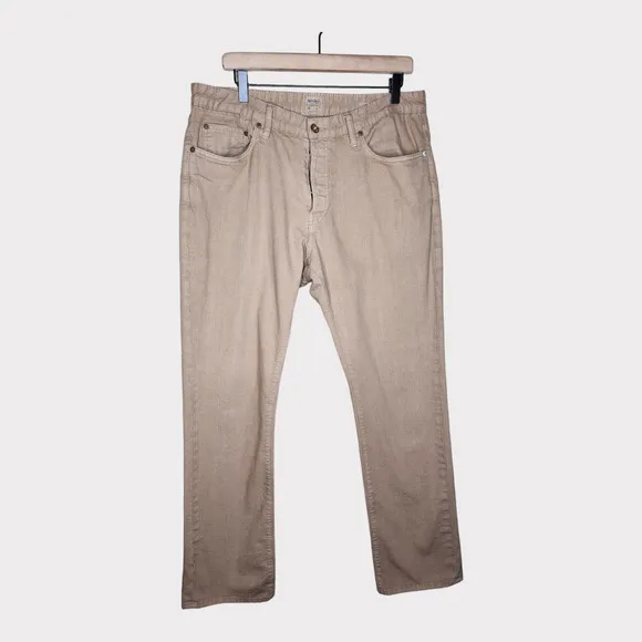Bonobos Tan Khaki Straight Leg Jeans 100% Cotton Men's Size 36 x 32