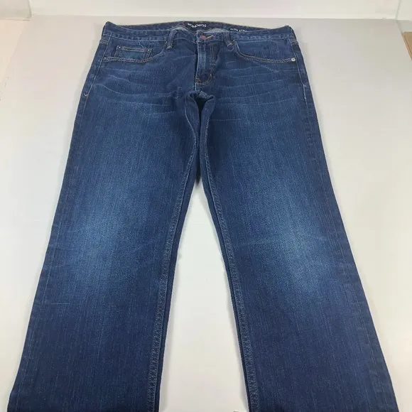 Bonobos Jeans Men's 35 x 33* Slim Straight Leg Blue Fade Stretch White Oak Denim