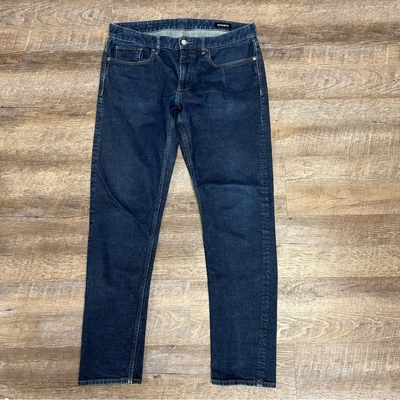 Bonobos Jeans Mens 35x32.5 Blue Dark Wash Athletic Fit Organic Cotton Stretch