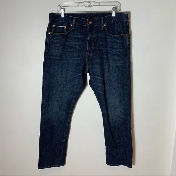 Bonobos Mens Dark Wash Jeans Size 34 28 Slim Straight Leg