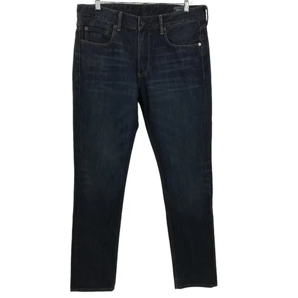 Bonobos Tailored Dark Wash Jeans Pants Size 34 x 32 Cotton Stretch Casual Denim