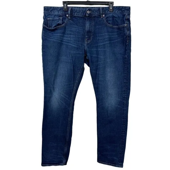 Bonobos Tailored Jeans Mens 40x32 Blue Organic Cotton Blend Actual 40x28