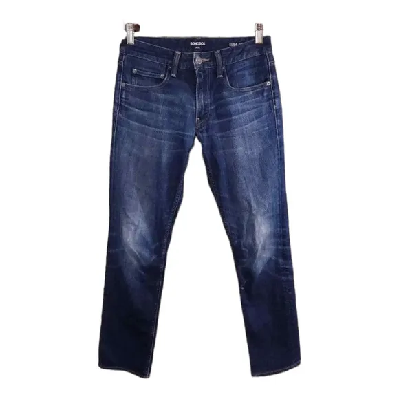 Bonobos Medium Wash Slim Straight Mid-rise Jeans Classic Basic Men's 28 x 32