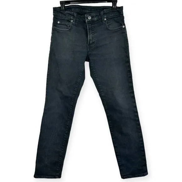 Bonobos Men's 30x30 Skinny Stretch Tailored Low Rise Black Denim Jeans Zip