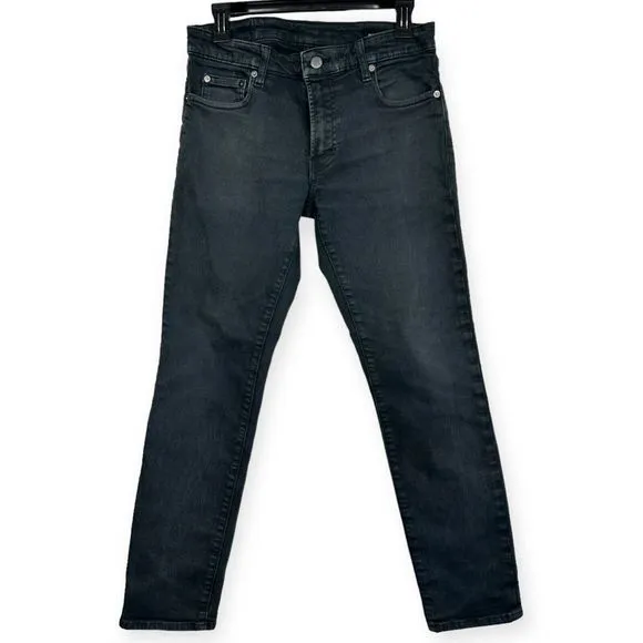 Bonobos Men's 30x30 Skinny Stretch Tailored Low Rise Black Denim Jeans Zip