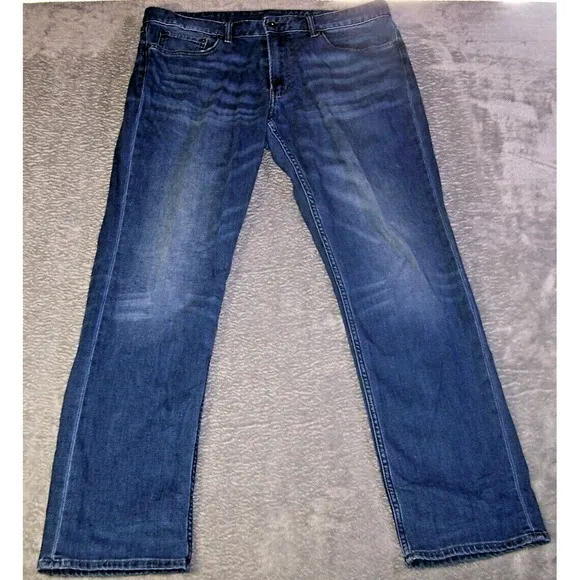 Bonobos Jeans Men's 37X31 (Tag 36X32) Blue Athletic Fit Straight Leg Stretch