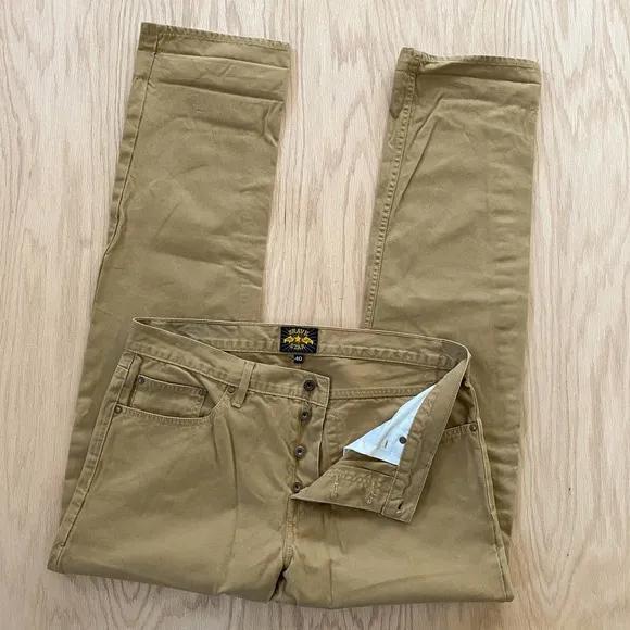 Brave Star USA Selvedge Straight Chino 40x34 Brown