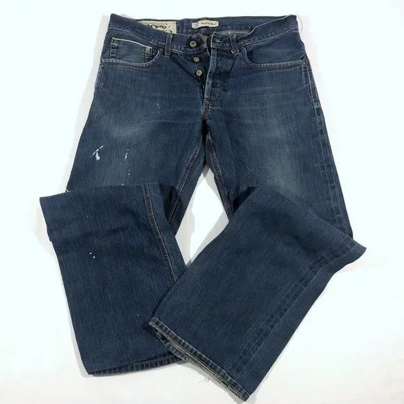 Men's Brave Star Selvedge Denim Jeans Regular Boot White Oak Cone Mills 34 x 32