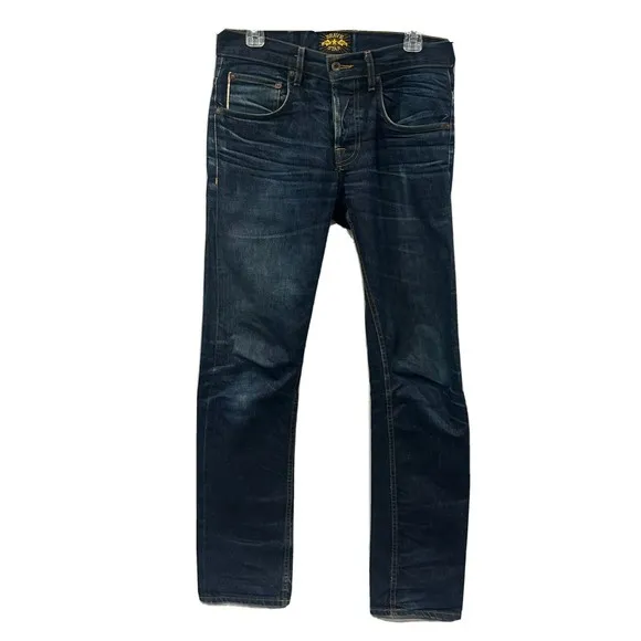 Brave Star Selvage Selvedge Mens 29x34 Skinny Leg button fly Dark Wash Jeans
