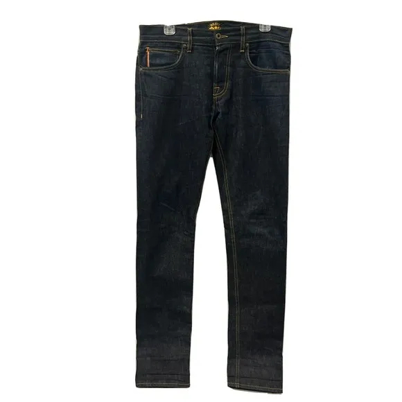 Brave Star Selvage Selvedge Mens 31x35 Skinny Leg button fly Dark Wash Jeans