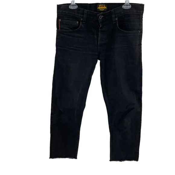 Brave Star Selvedge Jeans Slim Straight button fly denim 31 X 28 Raw Hem BSJ101