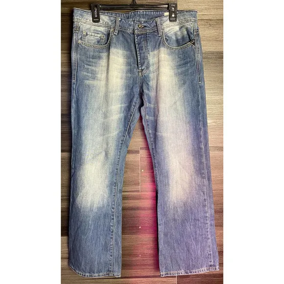Buffalo David Bitton Jeans Mens 33X29 King Stretch Bootcut Straight Blue Denim