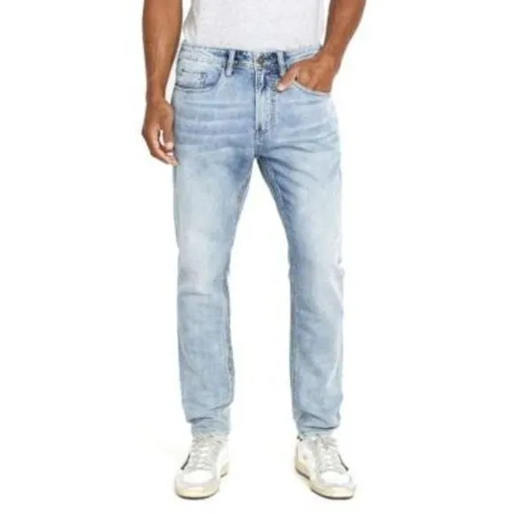 Buffalo David Bitton Mens Skinny James-X Wash Jean Light Blue Sanded 33, Size:
          
      NWT
