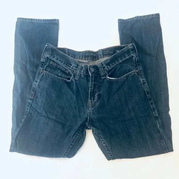 Bullhead Denim Co. Mens Blue Dark Wash Flat Front Skinny Denim Jeans Size 29X30