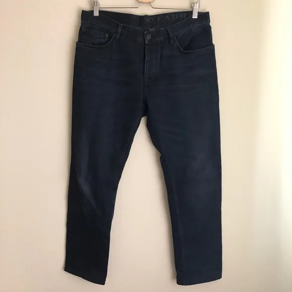 BURBERRY Brit Steadman Men Slim Fit 5 Pocket Denim Black Jeans 35x32 mea 35x29.5