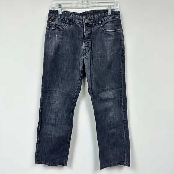 Burberry Brit Mens Swaine Vintage Slim Jeans Black Denim Size 30 x 25 Tailored