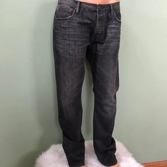 Burberry Brit Men's Aged Black Jeans - Size 34 W x 32 L - / COA