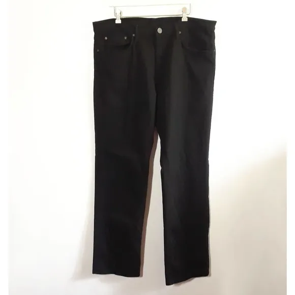 Size 40 x 34 Burberry Brit Cavendish Black Straight Jeans, VGUC! Cotton Stretch