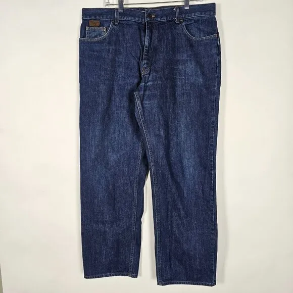 Burberry London Italy Designer 100% Cotton Mens Size 38R Blue Denim Jeans