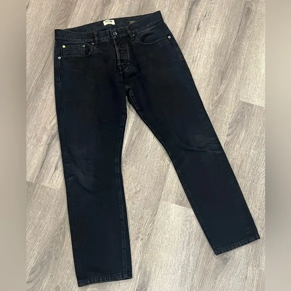 C.O.F. Studio Circle of Friends 34W 30L Italy Selvedge Black Candiani Jeans