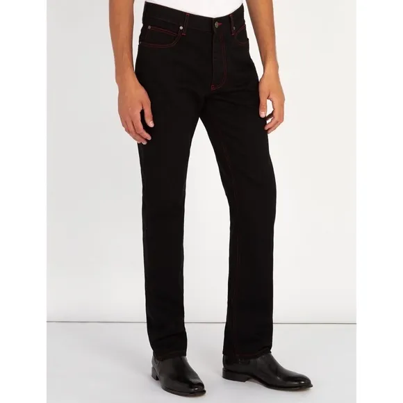 calvin klein x andy warhol-  black straight leg everyday basic designer jeans