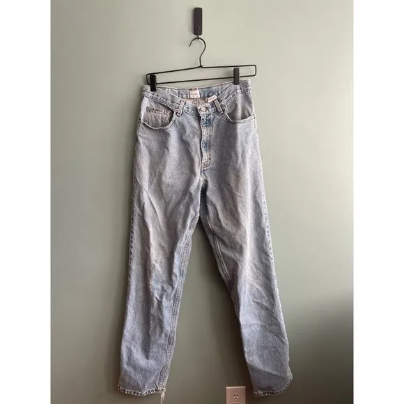 Vintage Calvin Klein Easy Fit Doublestone 100% Cotton Jeans Size 31 34 Length