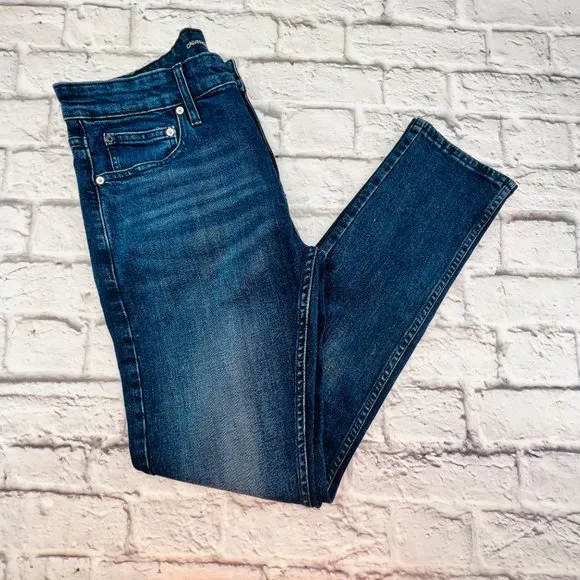Calvin Klein Jeans CKJ016 Skinny Jeans Blue Dark Wash High Rise Size 32x32