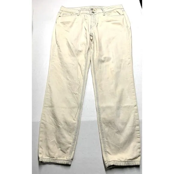 Calvin Klein Womens Sz 8 Ankle Skinny Jeans Light Wash White