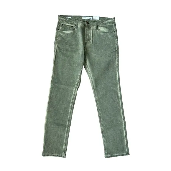 CALVIN KLEIN Slim Green Wash Jeans Sz 32x32 NEW
          
      NWT