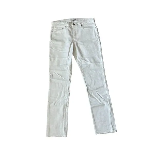 CALVIN KLEIN White Slim Denim Jeans Sz 32 x 32 NEW